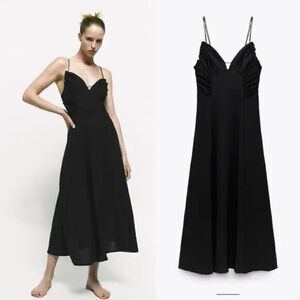 Zara Black Midi Dress